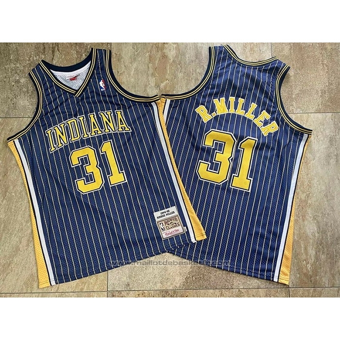 Maillot Indiana Pacers Reggie R.miller #31 Mitchell & Ness1994-95 Bleu